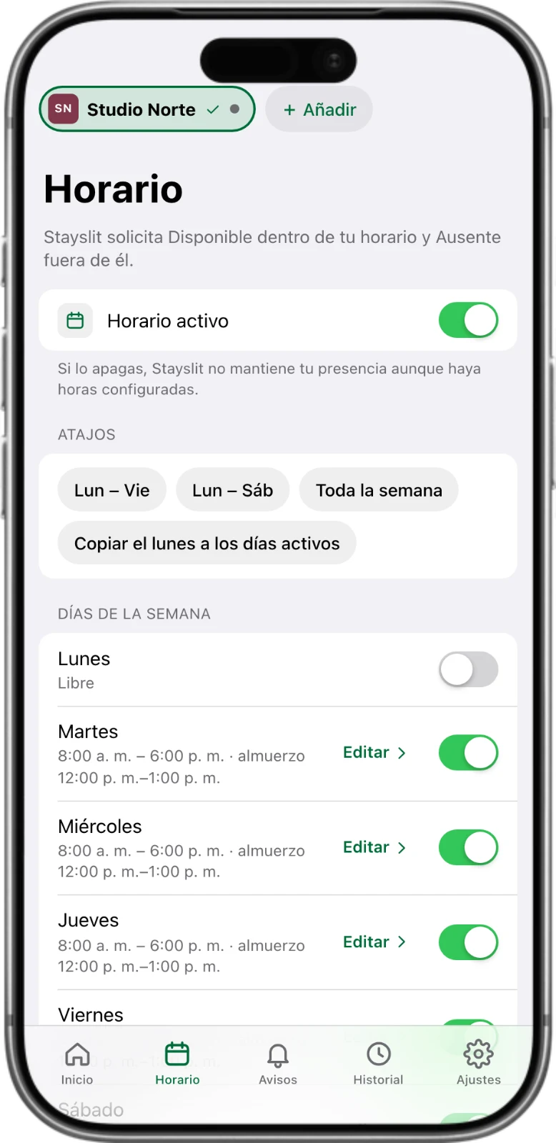 Horario