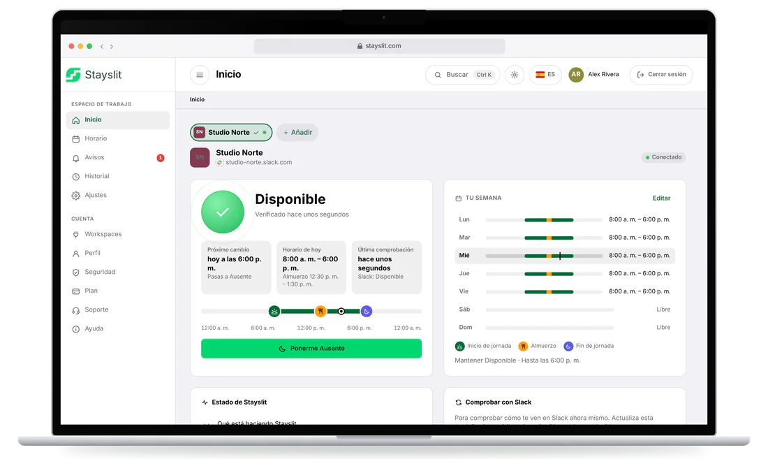 Capturas reales · datos de demostración · Disponible